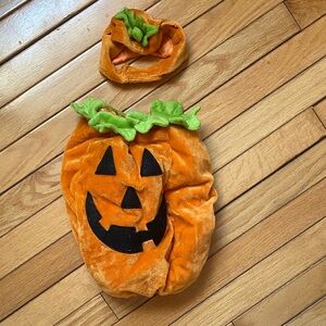 Dog Pumpkin Costume - Orange Jack-O'-Lantern Outfit